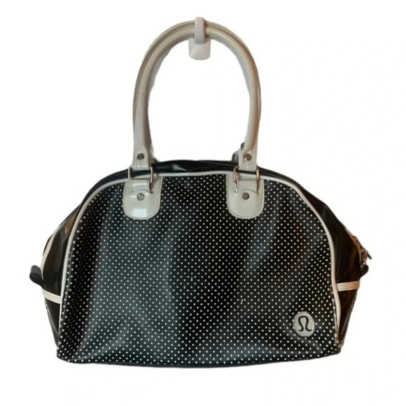 lululemon athletica Handbags - Lululemon  Black White Polka Dot Bag
